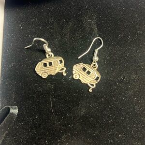 Camper Earrings Silver Tone RV Earrings
